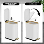 2.6 Gallon Slim Bathroom Trash Can - Image 3