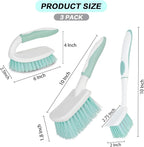 3 Pack Bathroom Scrub Brush Set, Heavy-Duty Scrub Brushes - Image 6