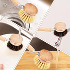 Bamboo Dish Brush with Handle - Image 7