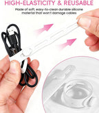 25Pack Silicone Cable Ties, Reusable Cord Organizer - Image 3