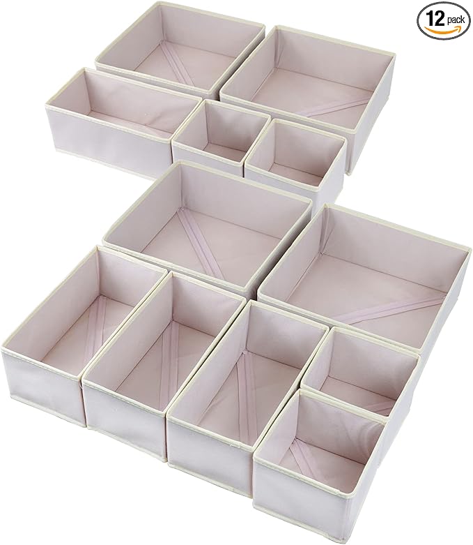 12 Pack Drawer Organizer Clothes, Foldable Fabric Dresser Organizer Closet by Fordonral