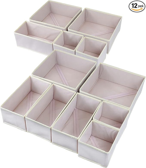 12 Pack Drawer Organizer Clothes, Foldable Fabric Dresser Organizer Closet by Fordonral