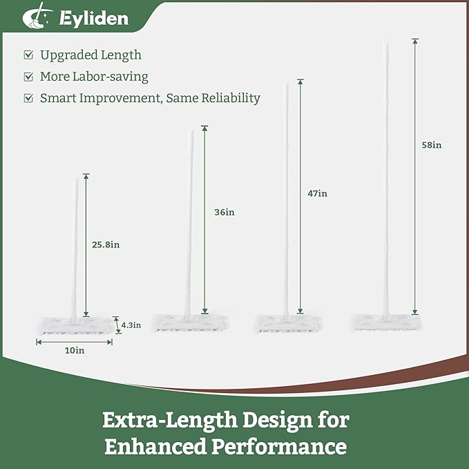 Eyliden Dust Mop, Sweeping & Mopping Kit | 58" Extended Long Handle, 36 - Image 2
