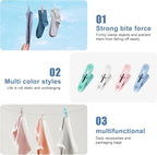 32Pcs Colored Clothes Pins Plastic Clothes Pins Laundry Clips, Package Clips - Image 5