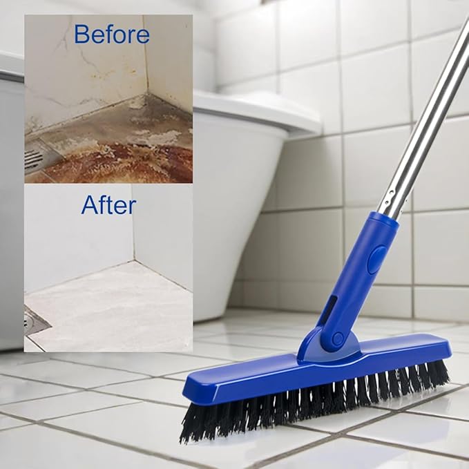 CELOX Grout Brush with Long Handle V-Shape Grout Line Scrubber with Stiff - Image 5