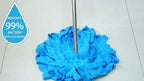 Screw On Microfiber String Mop, One Stainless Steel Pole + Two Blue Microfiber - Image 5