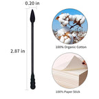 Black Cotton Swabs Spiral Pointed - Image 7