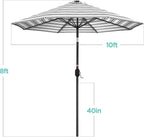 Best Choice Products 10ft Solar Polyester LED Lighted Patio Umbrella w/Tilt Adjustment and UV-Resistant Fabric - Image 7