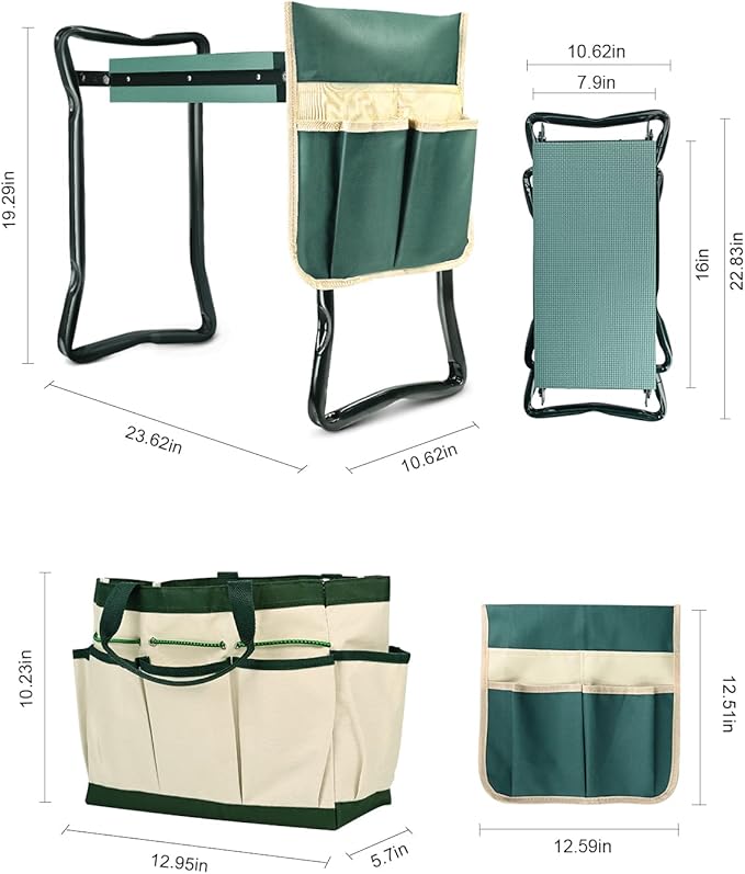 KVR Garden Bench for Kneeling and Sitting Foldable Garden Kneeler and Seat Heavy Duty,Gardner Gifts Ideas for Women Mom Grandma - Image 3