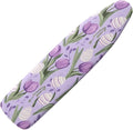 Purple Tulips Ironing Board Cover and Pad Elastic Edge Universal Washable by Pzuqiu