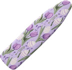 Purple Tulips Ironing Board Cover and Pad Elastic Edge Universal Washable by Pzuqiu