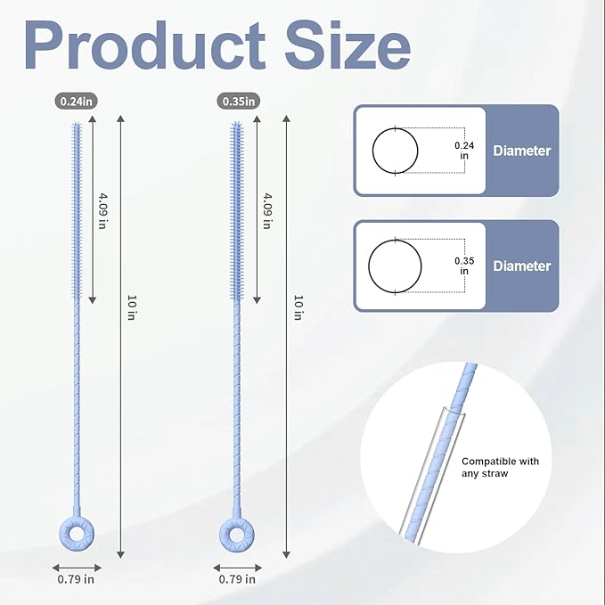 YOTIME Silicone Straw Cleaner Brush - Image 2