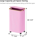 SUOCO Laundry Hamper on Wheels 100L, Clothes Basket - Image 6