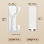 pickpiff Wall Hooks with Adhesive Strip - Image 2