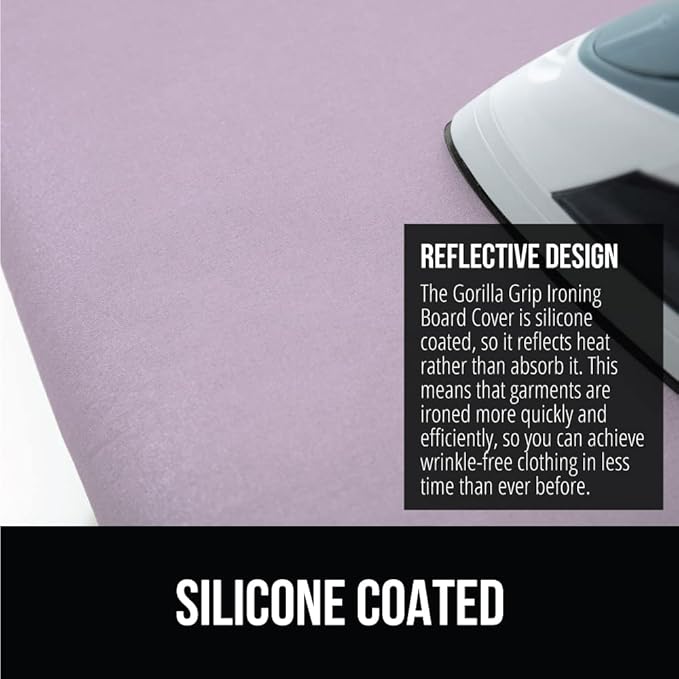 GORILLA GRIP The Original Ironing Board Cover and Pad, Silicone Coating - Image 4