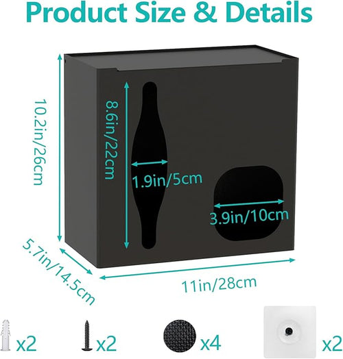 2 in 1 Grocery Bag Holder & Trash Bag Holder Dispenser, Kitchen Grocery Storage - Image 2