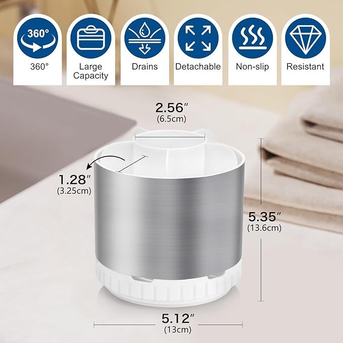 Silver Toothbrush Holders for Bathrooms Countertop Organizer - Image 6