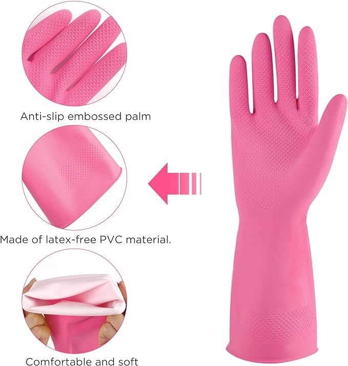Rubber cleaning gloves 3 or 6 Pairs - Image 3