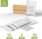 GREENVINES Outdoor Rocking Chairs | Set of 4 | Porch Rocker | HDPE Plastic | White | Oversized Rockers | High Back | Big & Tall | Ladder Back | for Patio Outside Backyard Balcony Garden - Image 8