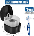 Black Denture Bath Case Cup Box Holder Storage Container - Image 2
