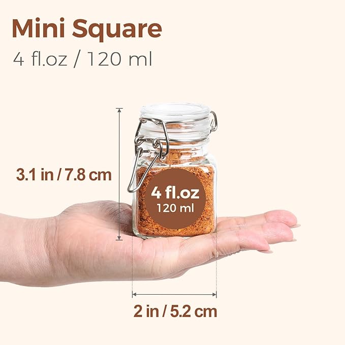 ComSaf 4 oz Glass Jars with Lid, Spice Jars, Small Mason Jar, Canning Jar - Image 2