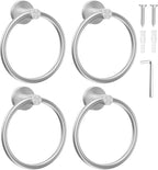 SetSail Towel Holder for Bathroom Wall Silver Towel Ring Stainless Steel Hand by SetSail