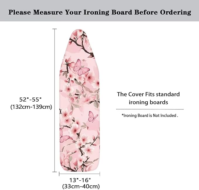 Cherry Blossom Ironing Board Cover and Pad 15 x 54 Heavy Duty Iron Board Covers - Image 6