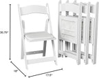 SIMPLEX 48 White Folding Chairs – Resin Stackable Foldable Chairs with Padded Seats – Comfortable White Folding Chairs for Indoor/Outdoor Events – Lightweight Resin Chairs (48 Pack) - Image 2