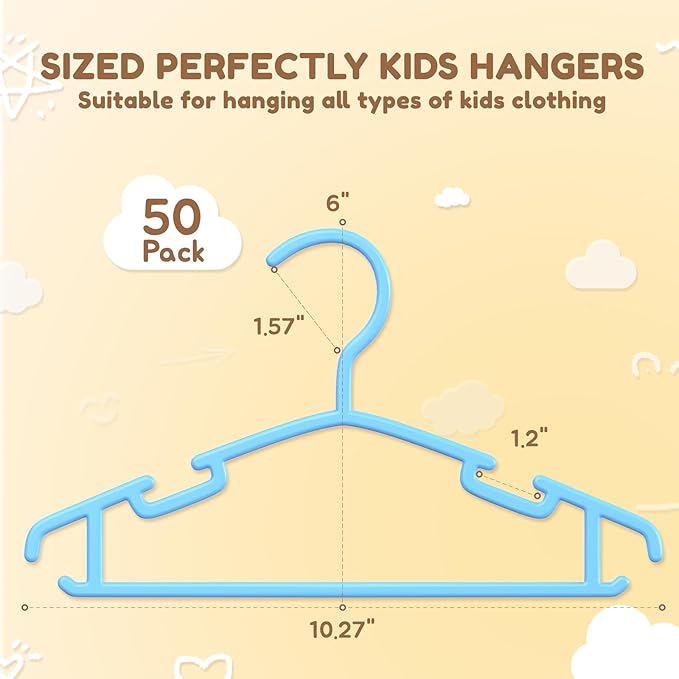 Kids Plastic Hangers, Baby Clothes Hangers - Image 2