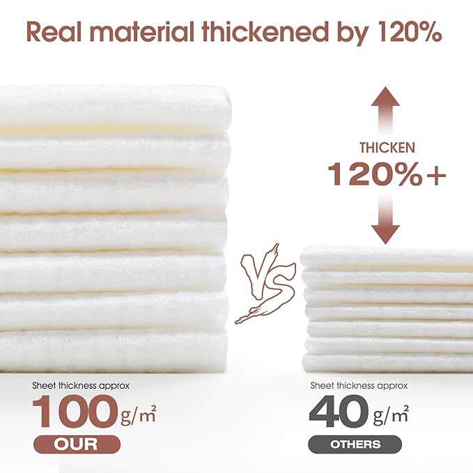 Disposable Face Towel Cloth Thicker Large Size 10"X12"Face Towelettes Disposable - Image 3