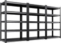 Set of 3 71"H-35"W Garage Shelving-2050LBS 5 Tier Storage Shelves,Adjustable Heavy Duty Metal Shelving Unit and Storage Large Rack,Utility Steel Shelf For Shop Warehouse Industrial Pantry 71"x35"x16" by Unknown