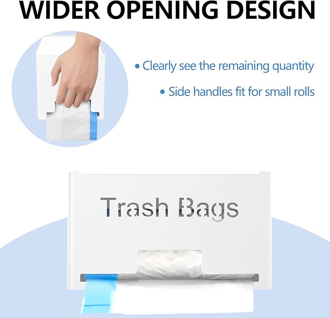Large Trash Bag Holder Dispenser, Metal Garbage Bag Dispenser Roll Holder - Image 4