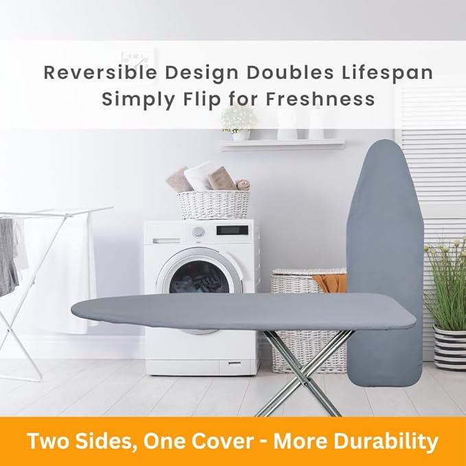 SAVUK Ironing Board Cover and Pad Dual Side X2 Lifetime Double Using Heavy Duty - Image 4