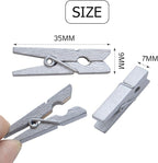 Jdesun 50 Pieces Photo Clips, Mini Silver Wooden Picture Paper Clip Clothespins - Image 3