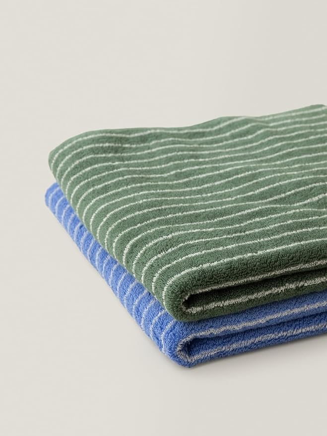 WENSHUO Frosted Pines-Striped Pure Cotton Hand Towel, 100% Combed Cotton - Image 6
