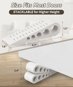 4 Pack Door Stops for Bottom of Door, Rubber Door Stopper Wedge - Image 2