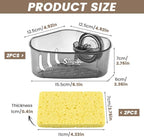 2 PACK Suction Cup Sink Corner Rack, Corner Sinks Strainer Basket Sponge Holder - Image 2