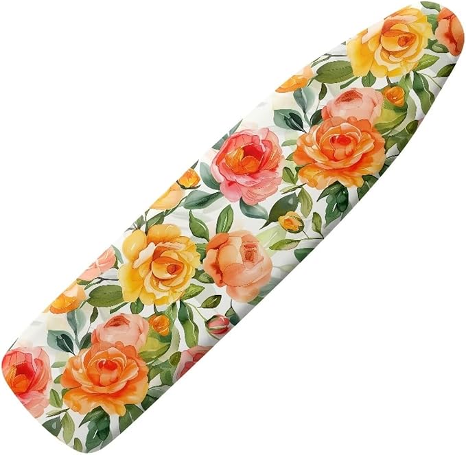 Rose Ironing Board Cover with Padding, Standard Size Replacement Iron Board by Vanideaoty