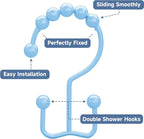 Titanker Shower Curtain Hooks, Rust Resistant Shower Curtain Rings - Image 6