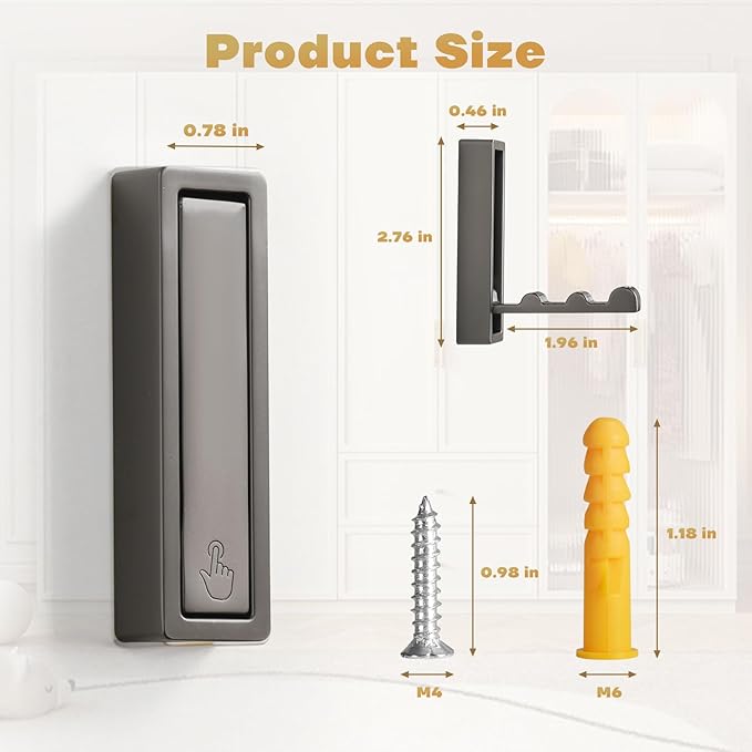 Folding Wall Hook, Heavy Duty Zinc Alloy No Rust Fold Up Hooks - Image 8