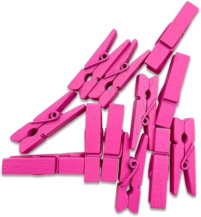 100pcs 35mm Natural Wooden Clips Photo Clips Clothespin DIY Wedding Party by Unknown