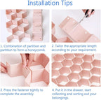 Poeland Drawer Divider Organizer Adjustable DIY Grid Honeycomb Drawer Divider - Image 5