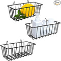 3 Pack Wire Baskets, Wall Grid Panel Hanging Wire Basket, Wall Storage and by Jnnzzggu