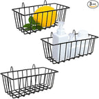 3 Pack Wire Baskets, Wall Grid Panel Hanging Wire Basket, Wall Storage and by Jnnzzggu