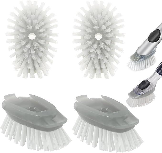 4 Pack Dish Brush Refills, Dish Brush Replacement Head by pamrack
