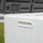 TARKARI Premium Pro Edition 100 Gallon Lockable Resin Deck Box, Waterproof & UV-Resistant Outdoor Storage Box for Outdoor Cushion Storage, Garden Tools & Pool Accessories Storage, White - Image 5