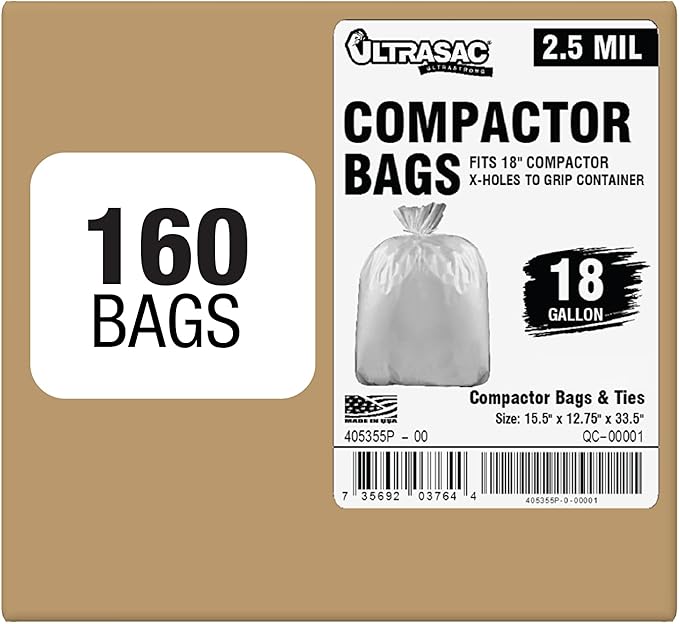 Ultrasac 18 Gallon Compactor Bags by Ultrasac