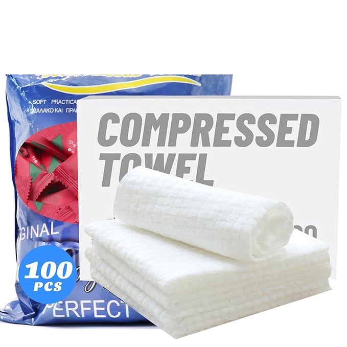 100 Pcs Mini Compressed Towels, Disposable Face Compressed Towel, Compressed - Image 8