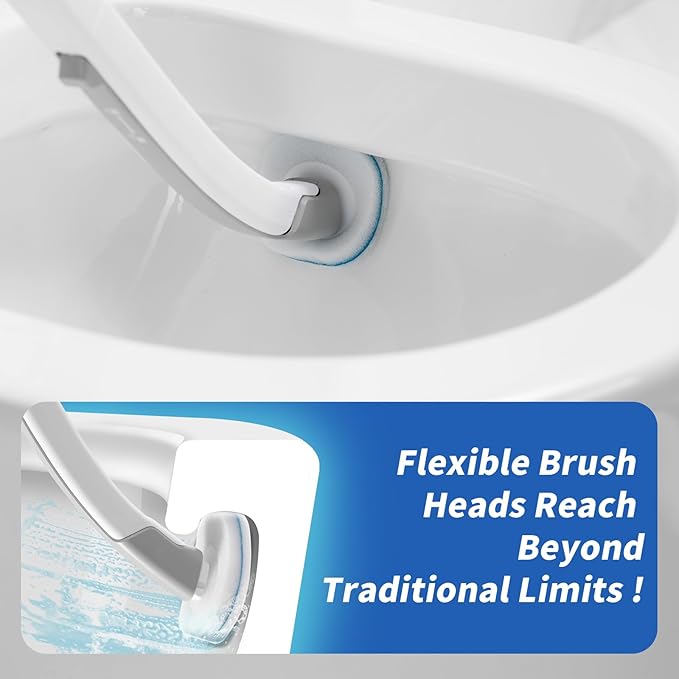 oshang 28 Count Toilet Brush Refills, Toilet Refill Pads, Disposable Toilet - Image 5
