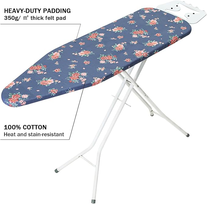 Ironing Board Cover and Pad Standard Size 15" x 54", 3 Pairs of Hook and Loop - Image 3